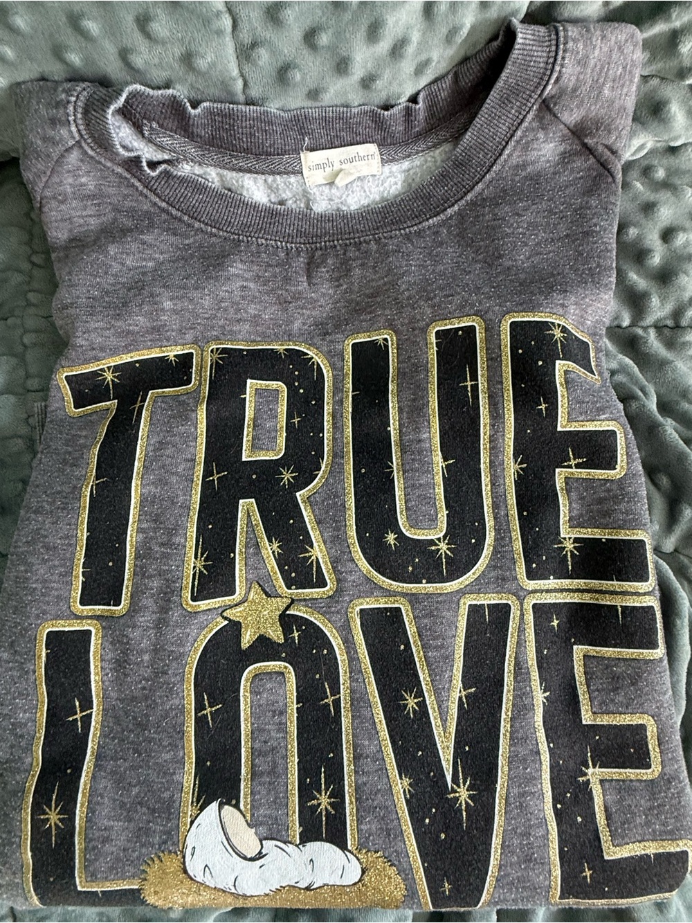 Simply Southern gray sweatshirt with label - Picture 4 of 6